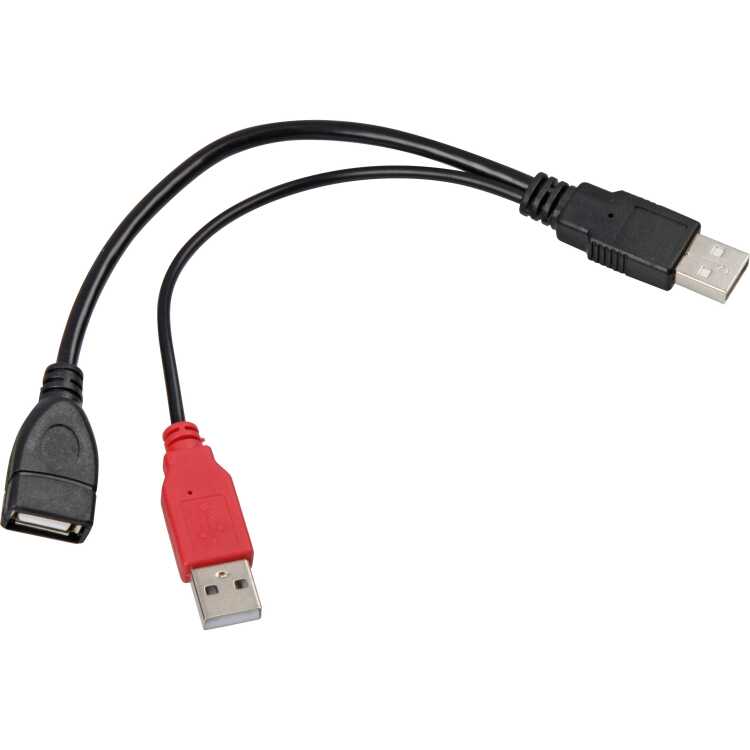 DeLOCK Y-kabel 2x USB-A 2.0 male > 1 x USB-A 2.0 female splitterkabel