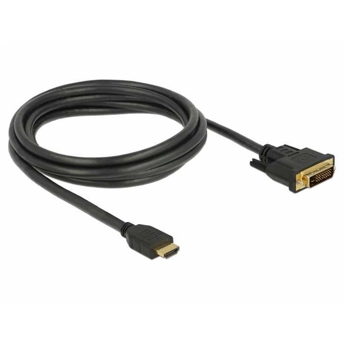 DeLOCK HDMI > DVI (24+1) tweerichtingskabel adapter