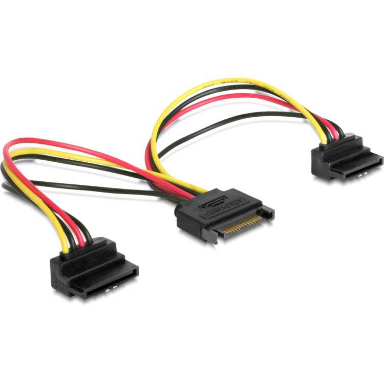 DeLOCK 15-Pin-SATA > 2x SATA-voedingsconnector splitterkabel