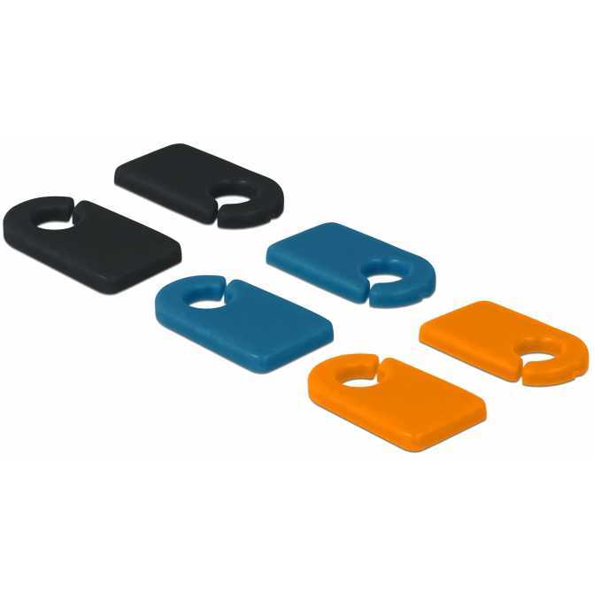 DeLOCK Cable Marker Clip voor zelf-etikettering Set 6 stuks kabelclip