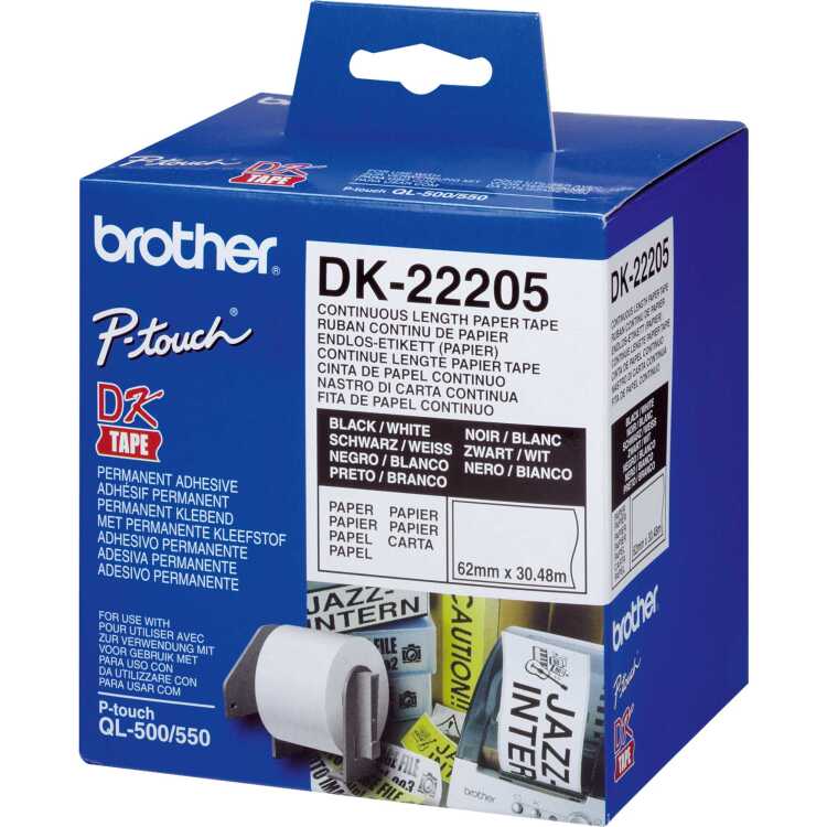 Brother kettingformulieren etiketten DK-22205 printlint