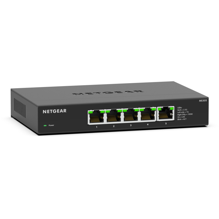 Netgear MS305 5-poorts Multi-Gigabit 2.5G Ethernet Unmanaged switch