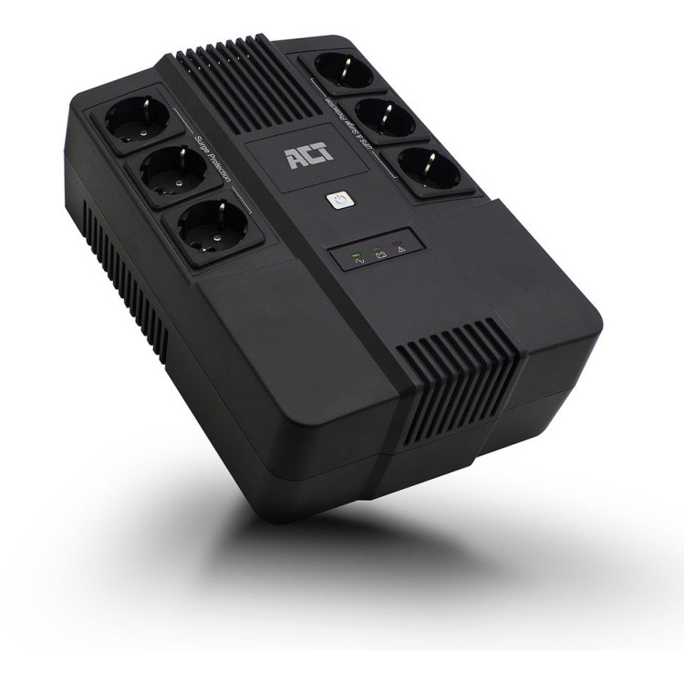 ACT Connectivity Line Interactive UPS 600VA - met 6 geaarde stopcontacten