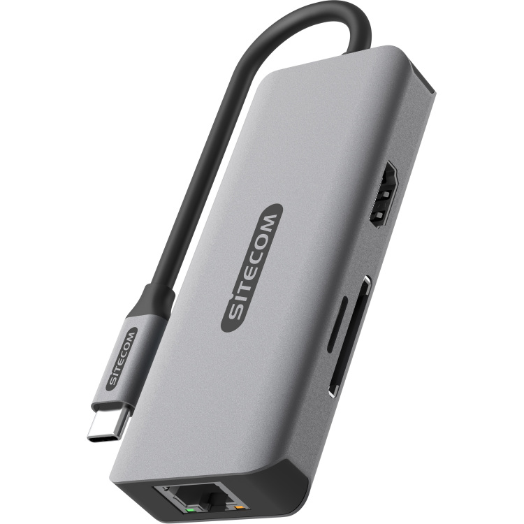 Sitecom 6-in-1 USB-C LAN Multiport dockingstation