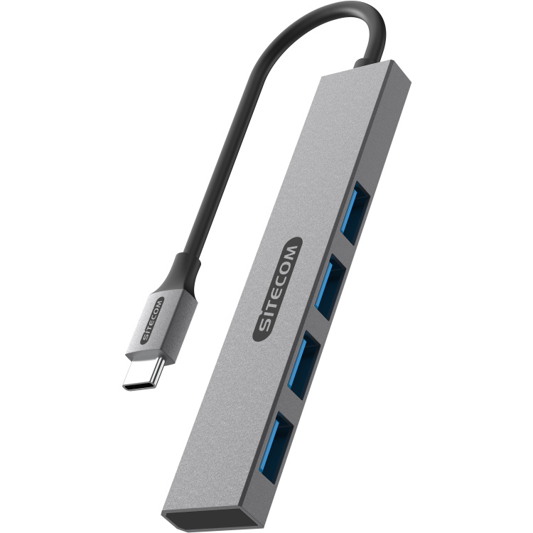 Sitecom USB-C naar 4x USB-A Tiny usb-hub