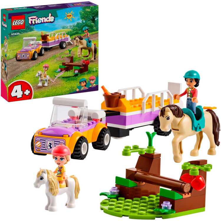 LEGO Friends - Paard en pony aanhangwagen Constructiespeelgoed