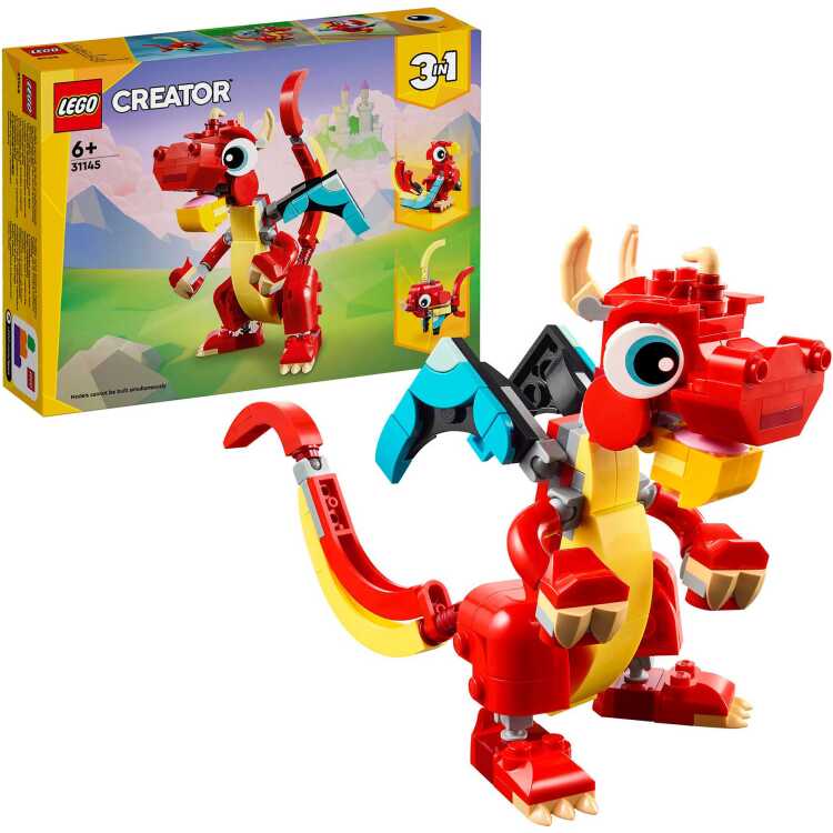 LEGO Creator 3-in-1 - Rode draak Constructiespeelgoed