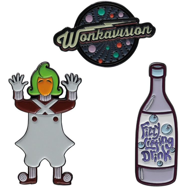 Diverse Willy Wonka and the Chocolate Factory: Limited Edition Pin Badge Set