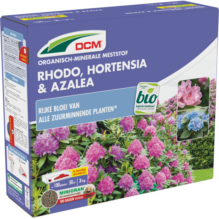 DCM Meststof Rhodo, Hortensia & Azalea 3 kg