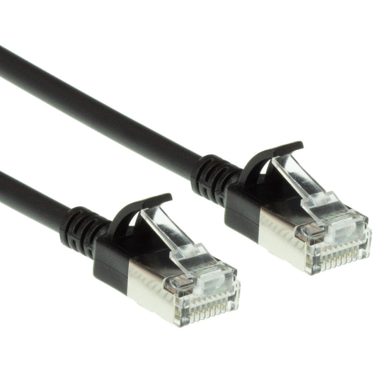 ACT Connectivity LSZH U/FTP CAT6A datacenter slimline patchkabel snagless met RJ45 connectoren