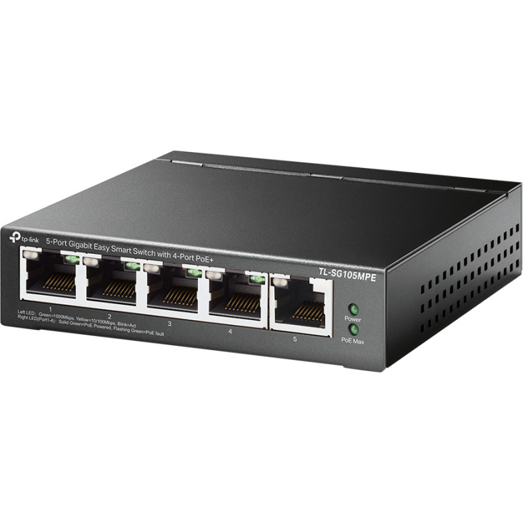 TP-Link TL-SG105MPE 5-Port Gigabit Easy Smart Switch met 4-Port PoE+