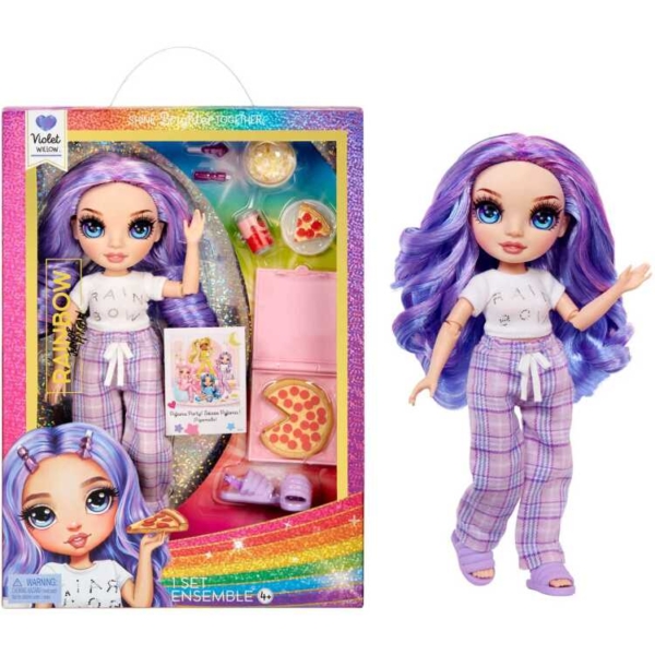 MGA Entertainment Rainbow High Junior High Pyjamaparty-modepop - Violet
