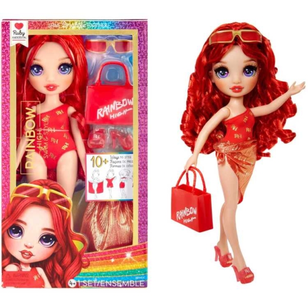MGA Entertainment Rainbow High Swim & Style - Ruby pop