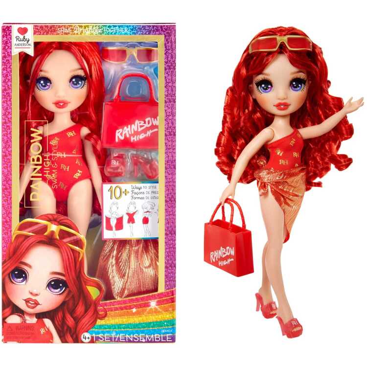 MGA Entertainment Rainbow High Swim & Style - Ruby pop