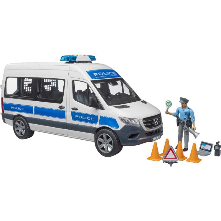 bruder Mercedes-Benz Sprinter politiebus met licht en geluid modelvoertuig