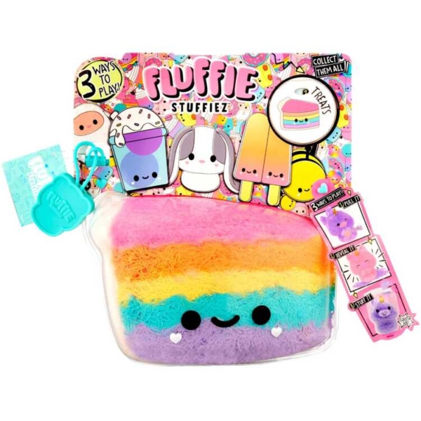 MGA Entertainment Fluffie Stuffiez - kleine knuffel Taart/Pizza pluchenspeelgoed