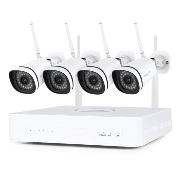 Foscam FN8108W-B4-1T, 2K/3MP 8-kanaals WiFi beveiligingsset beveiligingscamera