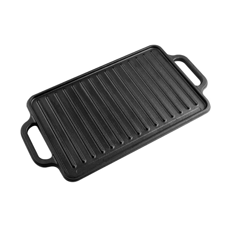 Victoria Omkeerbare Bakplaat 33 x 21 cm, Seasoned grillplaat