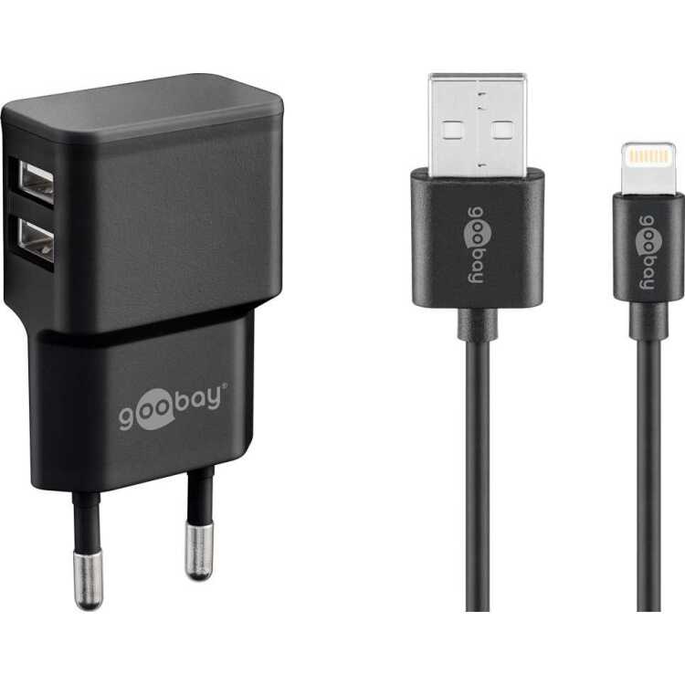 goobay Dual Apple Lightning Charger Set (12 W) oplader