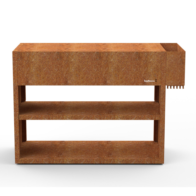 Barbecook Nestor Buddy uit cortenstaal tafel