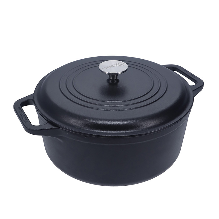 Victoria Dutch Oven, 26 cm 5,7 liter, Seasoned bak-/braadpan