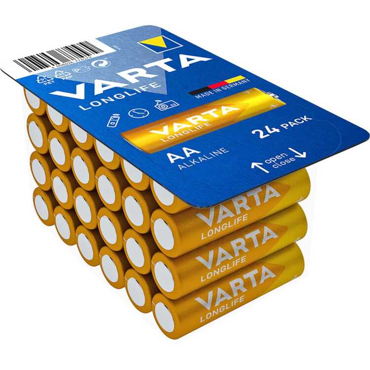 VARTA Longlife AA, 24 stuks batterij