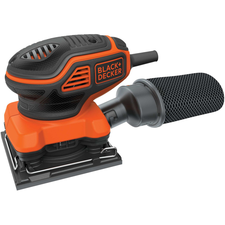 BLACK+DECKER 220W 1/4 vel schuurmachine met handpalmschakelaar KA450-QS vlakschuurmachine