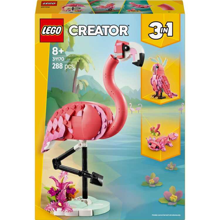 LEGO Creator 3-in-1 - Wilde dieren: roze flamingo Constructiespeelgoed