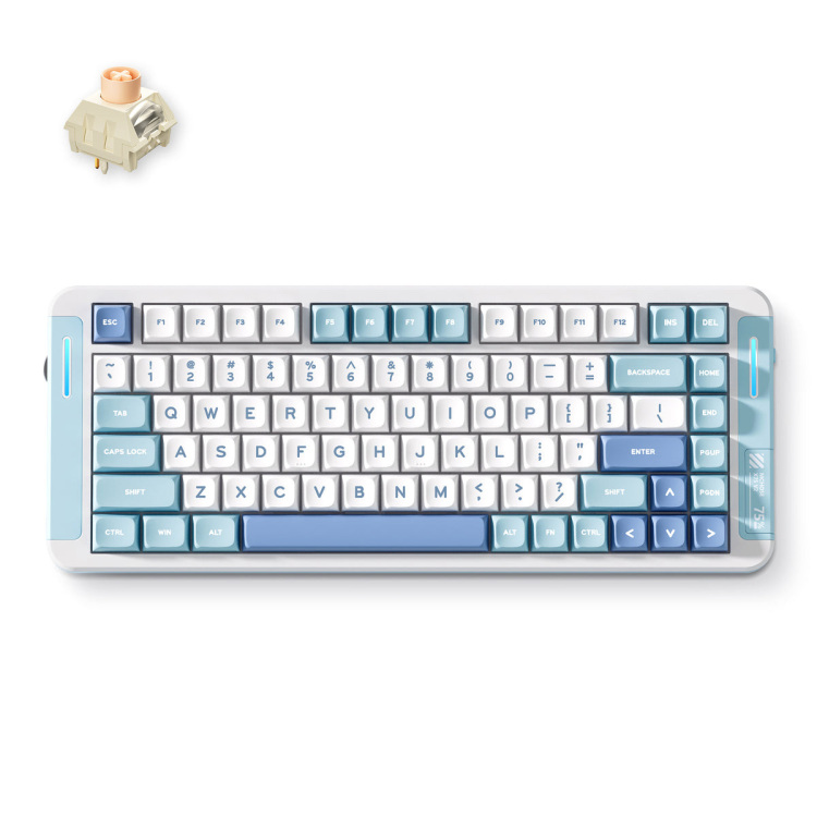 MCHOSE X75 V2 Blue Icy Creamsicle Custom Mechanical Keyboard toetsenbord