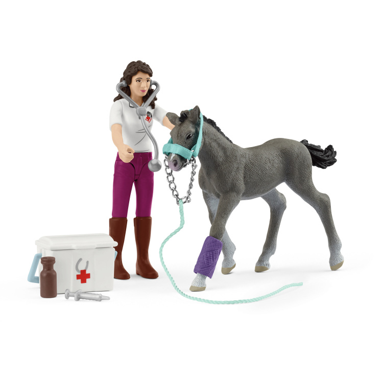 Schleich Horse Club - Mevrouw Kramer met veulen speelset