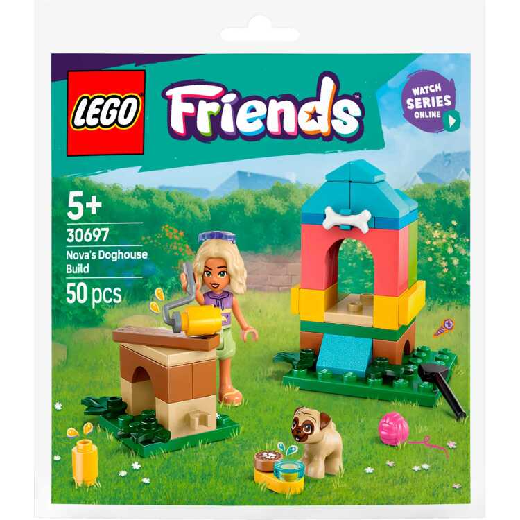 LEGO Friends - Nova's zelfgebouwde hondenhok Constructiespeelgoed