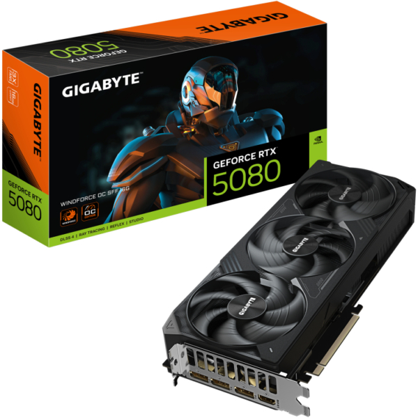 GIGABYTE GeForce RTX 5080 WINDFORCE OC SFF 16G grafische kaart