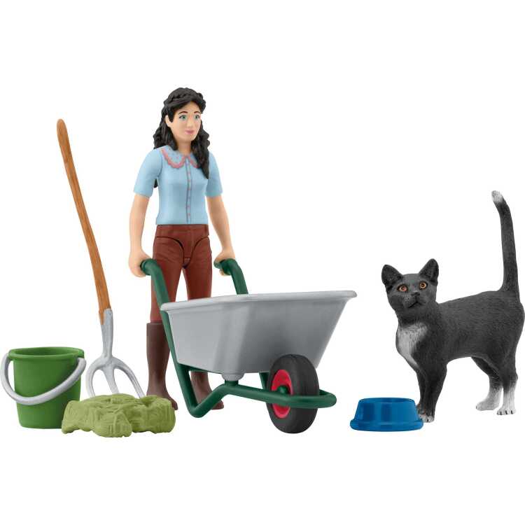 Schleich Horse Club - Uitmest- en verzorgingsset speelset