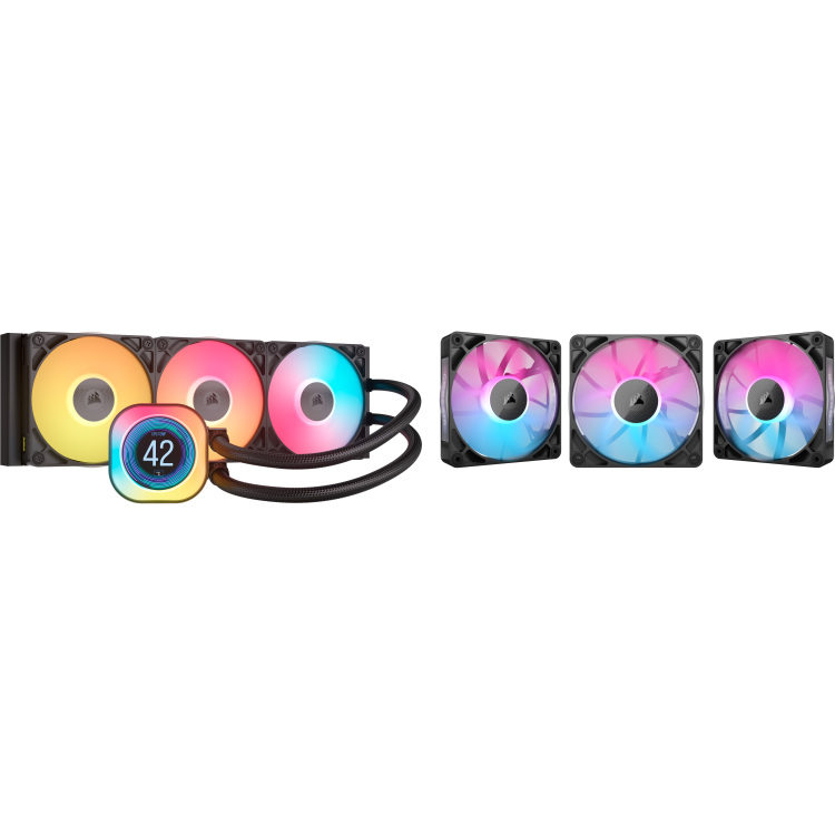 Corsair iCUE LINK TITAN 360 RX LCD + 3x iCUE LINK RX120 RGB Cooling bundel waterkoeling