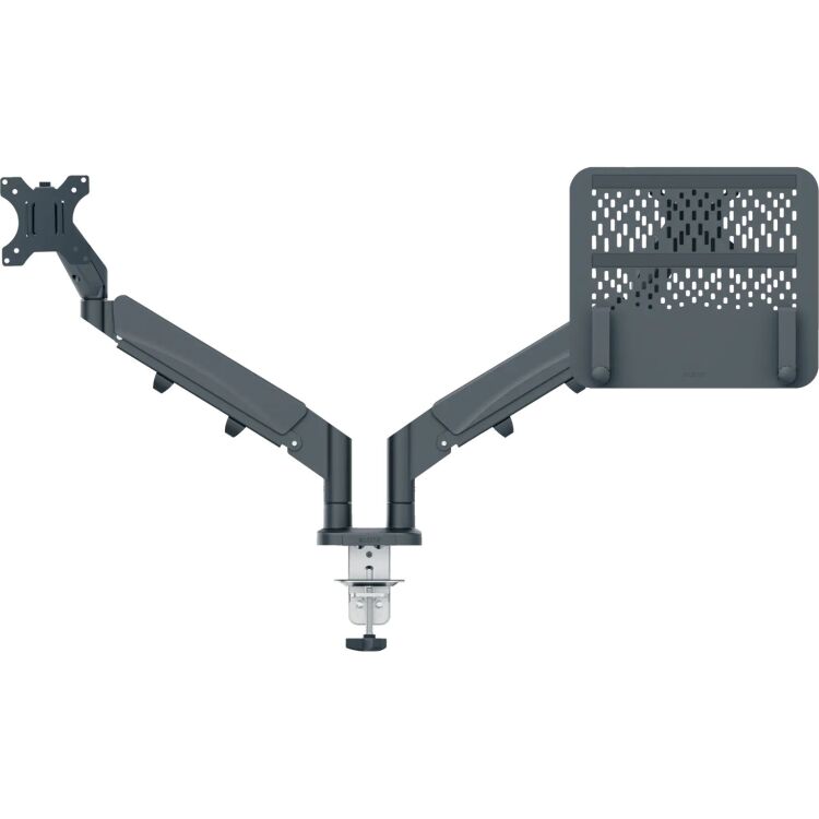 Leitz Ergo Ruimtebesparende Dubbele Monitor- en Laptoparm monitorarm