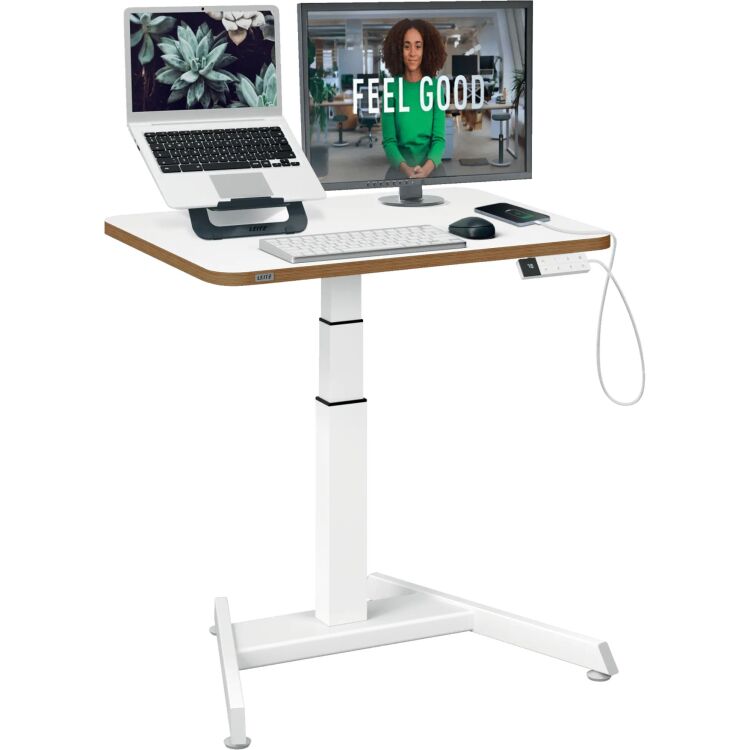 Leitz Ergo Elektrisch Zit-Sta Bureau (80x60 cm) met sta-op herinneringsfunctie tafel