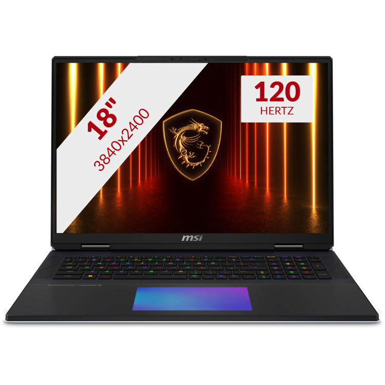 MSI Titan 18 HX AI A2XWJG-492NL 18'' Copilotplus gaming laptop