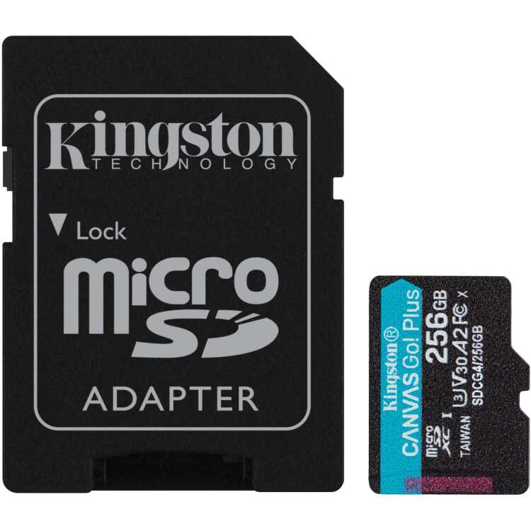 Kingston Canvas Go! Plus microSDXC 256 GB geheugenkaart