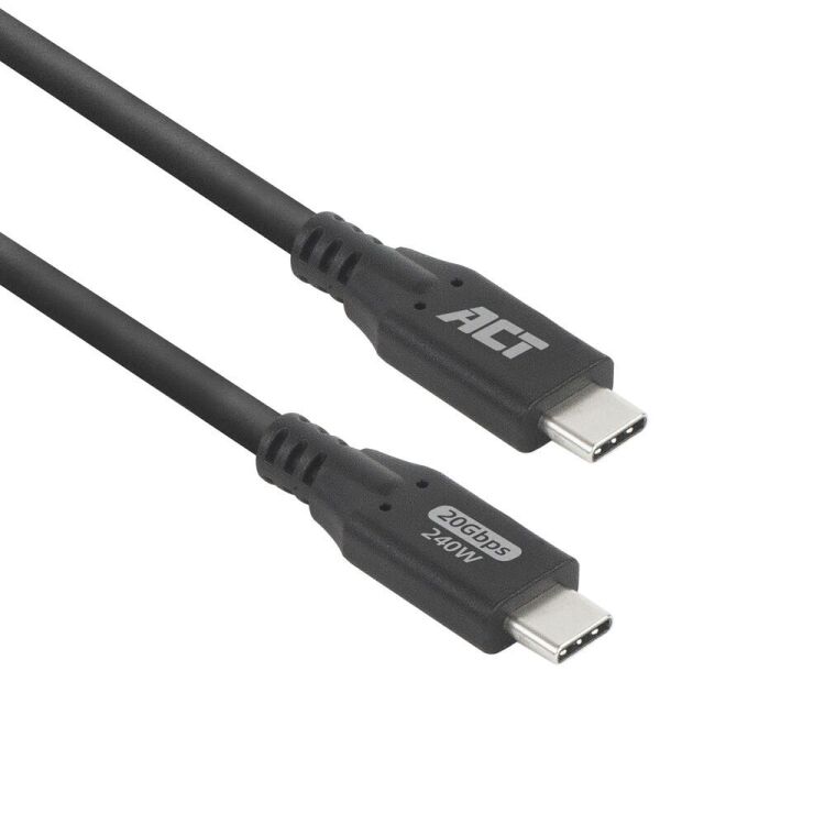 ACT Connectivity USB4 20Gbps 240W USB Type-C kabel, 0,5 meter
