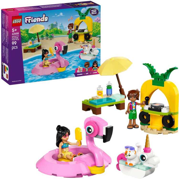 LEGO Friends - Zwembadfeestje met flamingo en eenhoorn Constructiespeelgoed