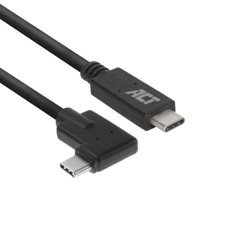 ACT Connectivity USB 3.2 USB-C (recht) naar USB-C (links/rechts haaks) kabel