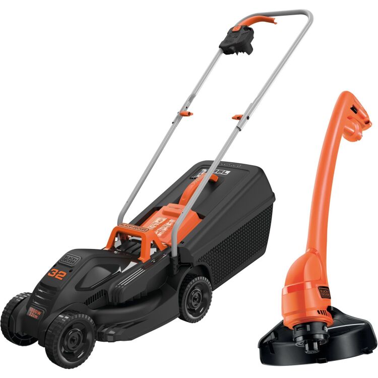 BLACK+DECKER 1000W 32cm Grasmaaier + 250W Grastrimmer