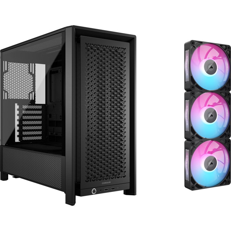 Corsair FRAME 4000D + RX120 MAX Thick Triple Pack bundel midi tower behuizing