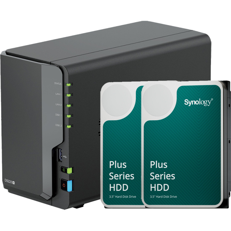 Synology DiskStation DS225+ incl. 2x HAT3300-4T 4 TB nas