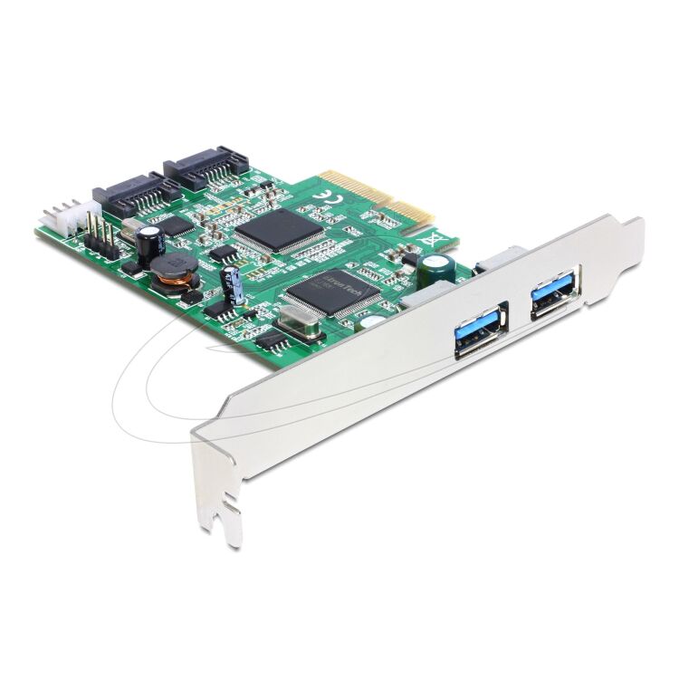 DeLOCK PCI Express x4 Card > 2 x external USB 3.0 + 2 x internal SATA 6 Gb/s controller