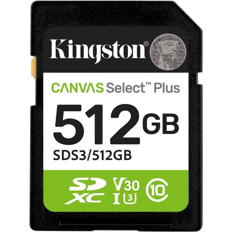 Kingston Canvas Select Plus 512 GB SDXC geheugenkaart