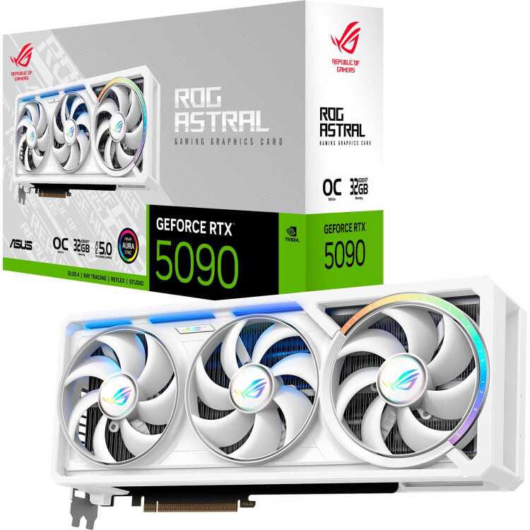 ASUS GeForce RTX 5090 ROG ASTRAL GAMING OC WHITE Edition grafische kaart