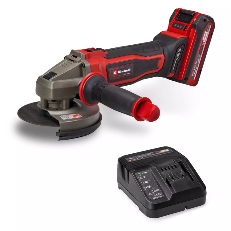 EINHELL Accu Haakse Sliijper TE-AG 18/125-2 Li (1x4,0 Ah) haakse slijper