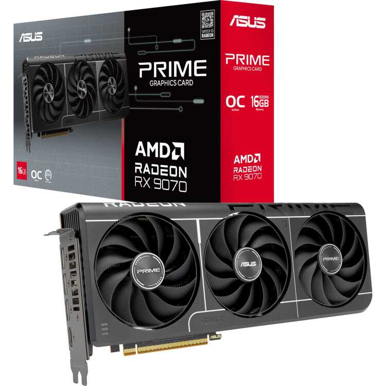 ASUS PRIME Radeon RX 9070 EVO OC grafische kaart