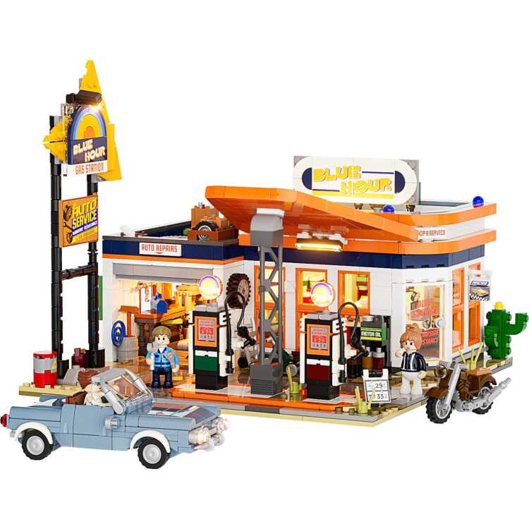 Lumibricks Road Trip - Gas Station Constructiespeelgoed